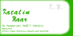 katalin maar business card